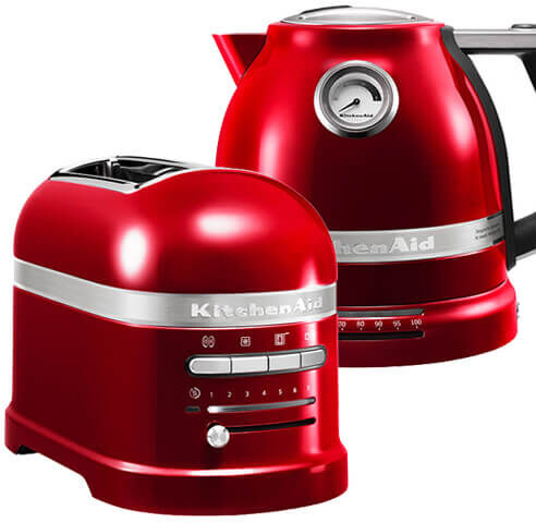 KitchenAid Artisan Candy Apple 2 Slot Toaster and Kettle Set