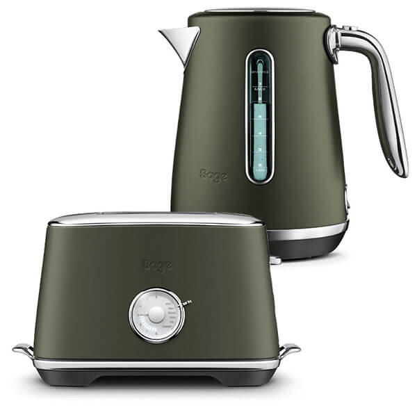 Sage Kettle & Toaster Set Select Luxe Olive Tapenade