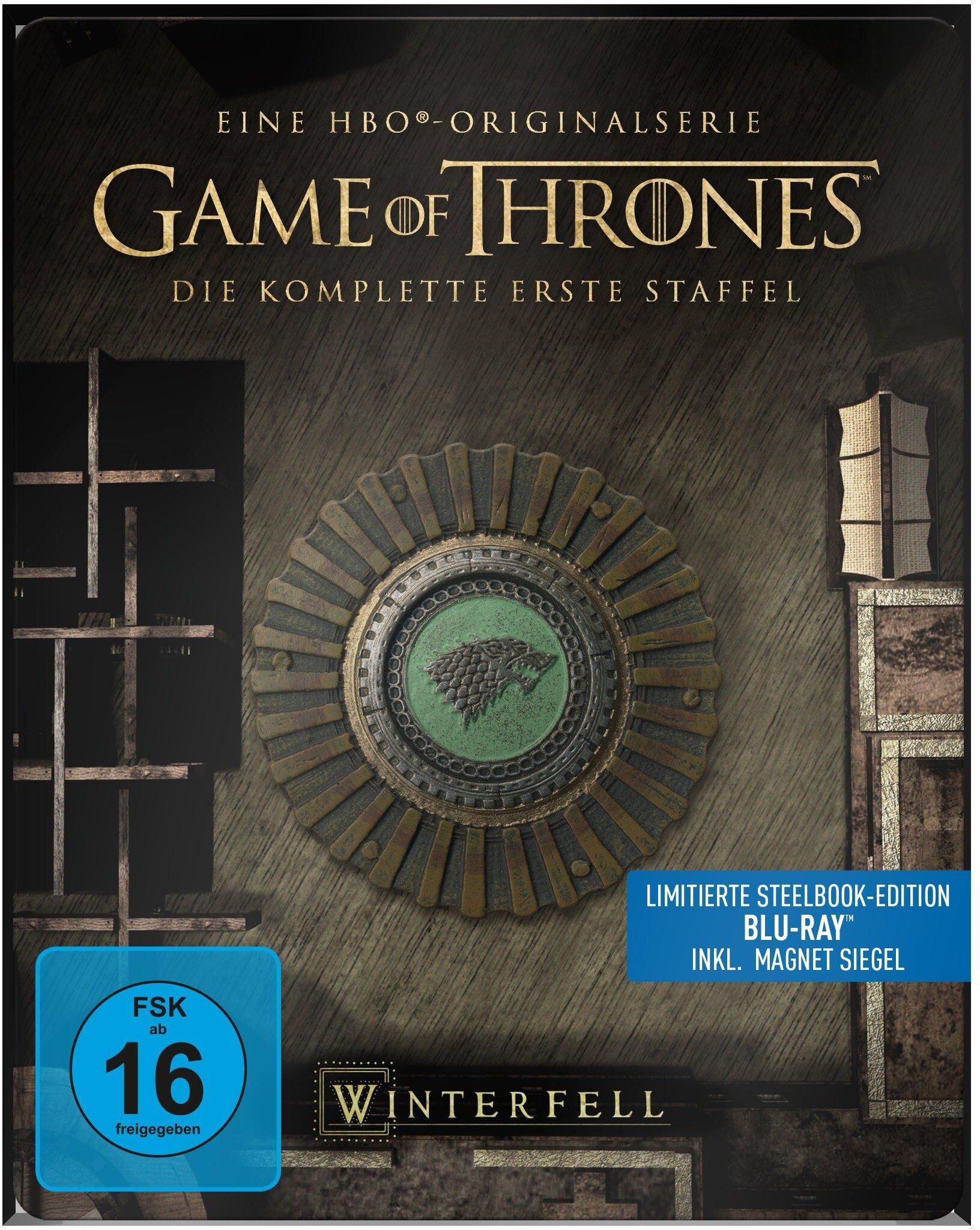 Game Of Thrones: Staffel 1 - Limited Steelbook Edition Mit Magnet "Siegel Haus Stark" - [5 Blu-Rays]