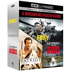 Le Meilleur Des Films De Guerre-Coffret : Fury + The Patriot + Le Pont De La Rivière Kwaï [4k Ultra Hd + Blu-Ray]