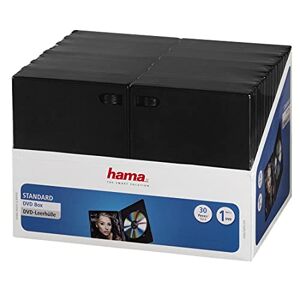 Hama Boîtier Slim (pour CD et disques Blu-ray, ultra mince, avec une  feuille pour la couverture, lot de 100) Noir/Transparent
