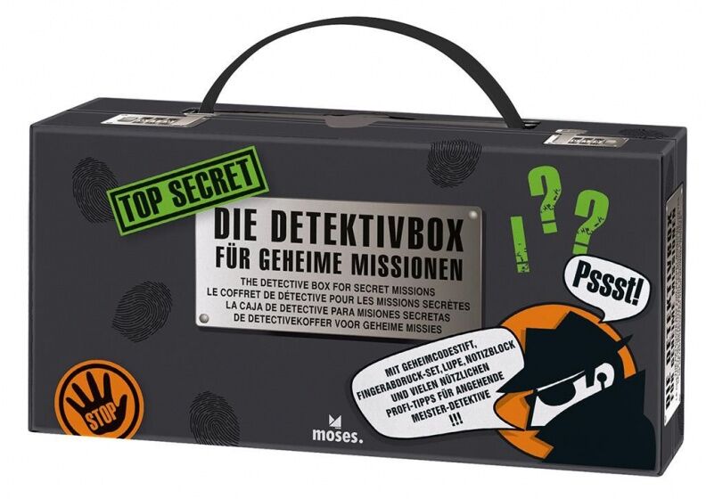 Moses detectivekoffer Top Secret 22 cm - Zwart