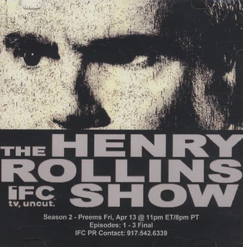 Henry Rollins The Henry Rollins Show 2007 USA promo DVD-R DVD-R ACETATE