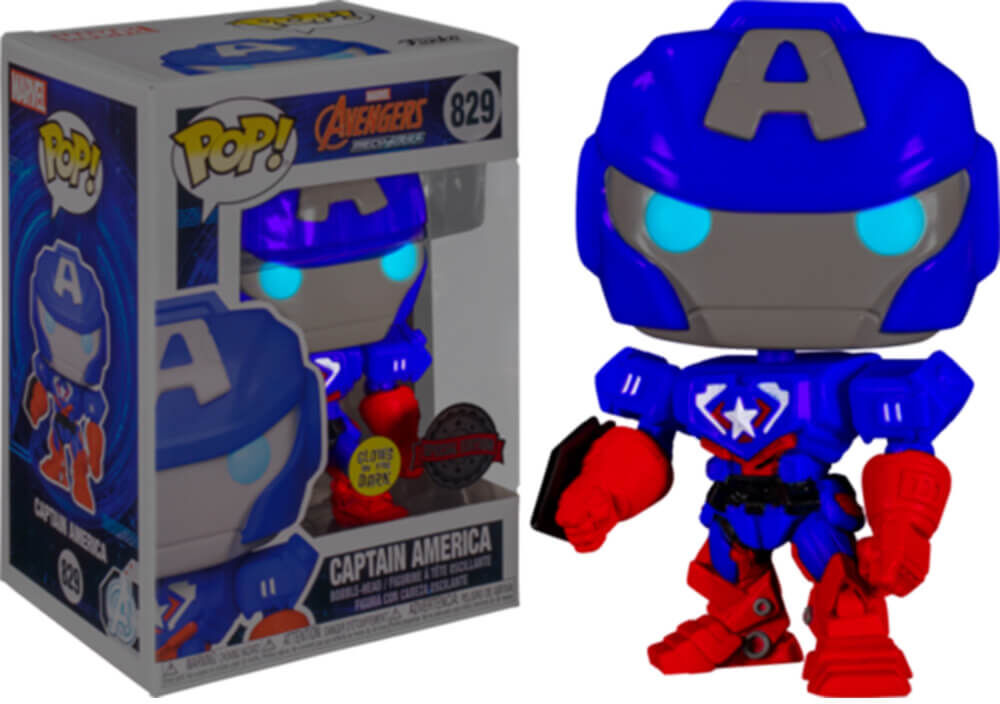 Funko Pop Captain America Marvel Mech Glow US Exclusive Pop! Vinyl