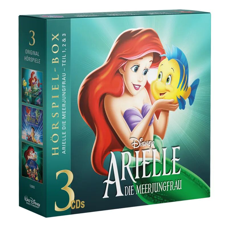 Kiddinx Media Arielle die Meerjungfrau - Hörspiel-Box, 3 Audio-CDs