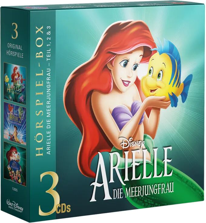 Kiddinx Media Arielle die Meerjungfrau - Hörspiel-Box, 3 Audio-CDs