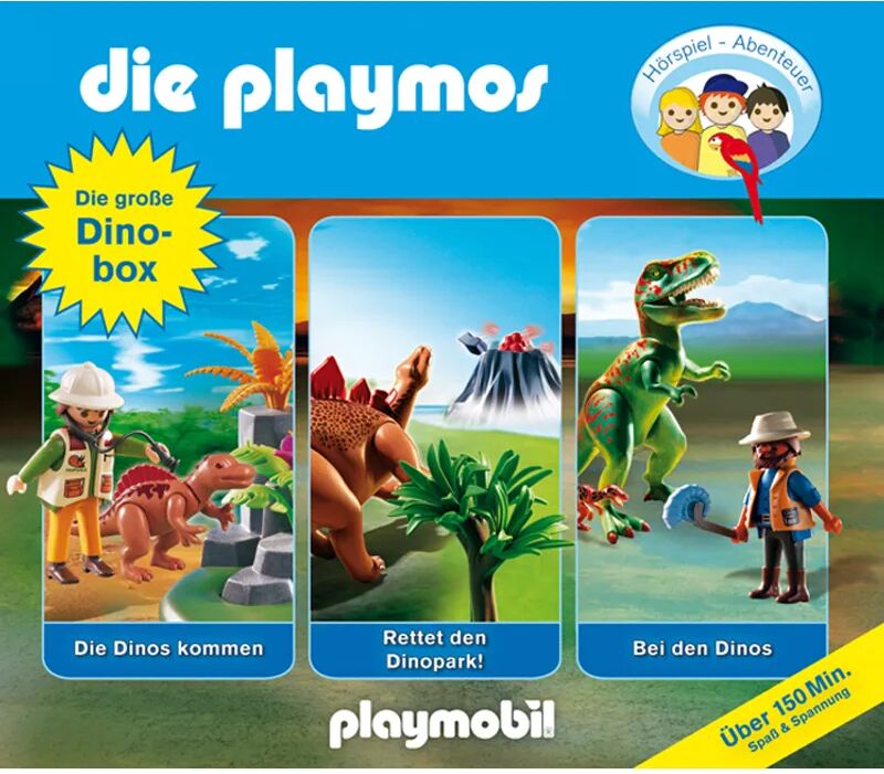 FLOFF Die Playmos - Die große Dino-Box, 3 Audio-CDs