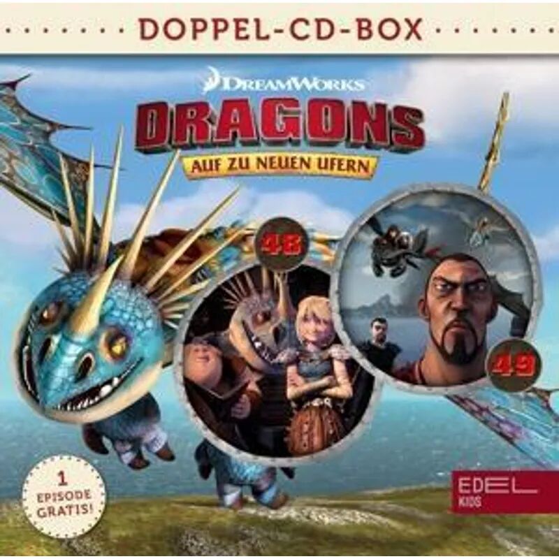 Edel Kids Books - ein Verlag der Edel Verlagsgrupp Dragons - Auf zu neuen Ufern - Dragons-Doppel-Box, 2 Audio-CDs