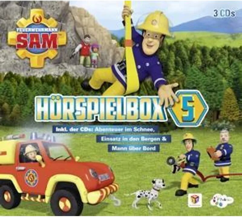 Justbridge Entertainment Germany Feuerwehrmann Sam Hörspielbox, 3 Audio-CDs