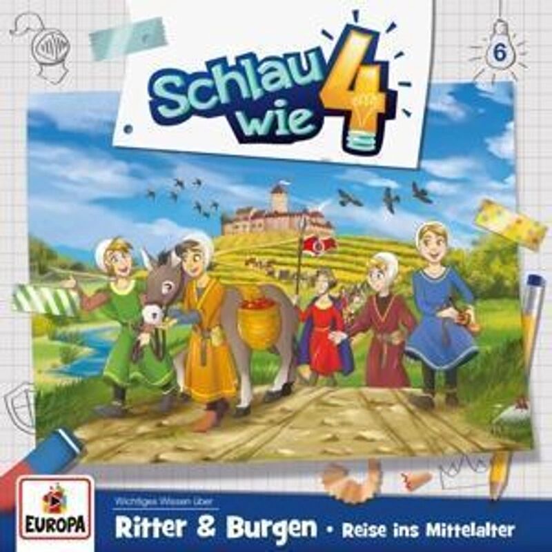 Miller Sonstiges Wortprogramm Schlau wie vier - Ritter und Burgen. Reise ins Mittelalter, 1 Audio-CD