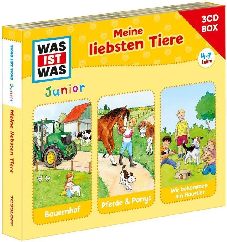 Tessloff WAS IST WAS Junior 3CD Hörspielbox. Meine liebsten Tiere