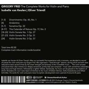 MediaTronixs Grigory Frid : Grigory Frid: The Complete Works for Violin and Piano CD (2023)