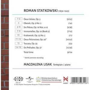 MediaTronixs Roman Statkowski : Roman Statkowski: Piano Pieces CD (2023)