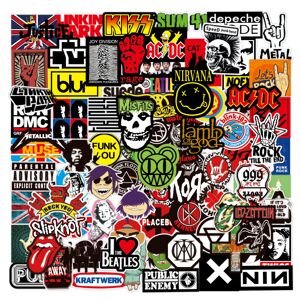 LIANFA 200 bandklistermærker, rock and roll musik klistermærker, punk rock