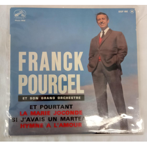 45 tours - Franck Pourcel et son orchestre - Label EGF  Bleu - Publicité