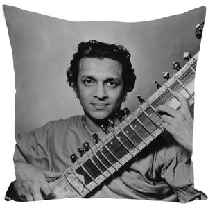 Housse De Coussin Photo De Star Célébrité Ravi Shankar Joeur De Sitar Musique Original 2 40x40cm - Publicité