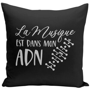 Housse De Coussin 40x40 Cm La Musique Est Dans Mon Adn Musique Musicien Instrument - Publicité