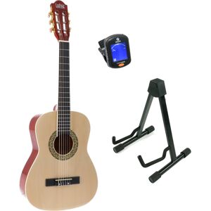 002 NT guitare classique taille 1/2 Natural avec stand et accordeur