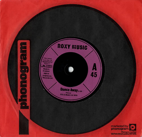 Roxy Music Dance Away - Pink Injection 1979 UK 7" vinyl POSP44