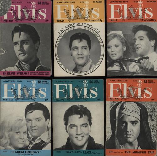 Elvis Presley Elvis Monthly - 6th Year - 13 Issues 1965 UK magazine ELVIS MONTHLY