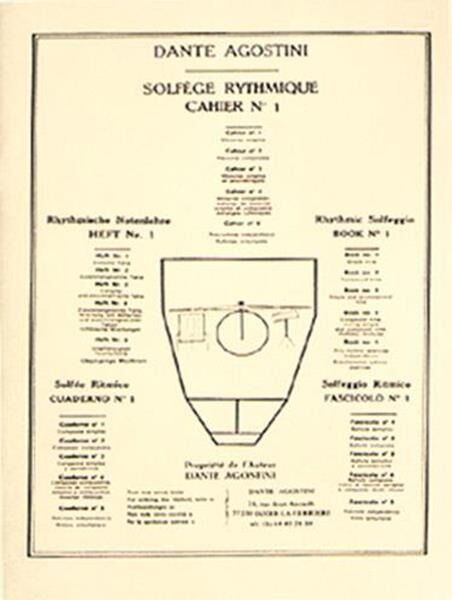 AGOSTINI DANTE Solf&egrave;ge rythmique: mesures simples. Vol. 1 AGOSTINI DANTE