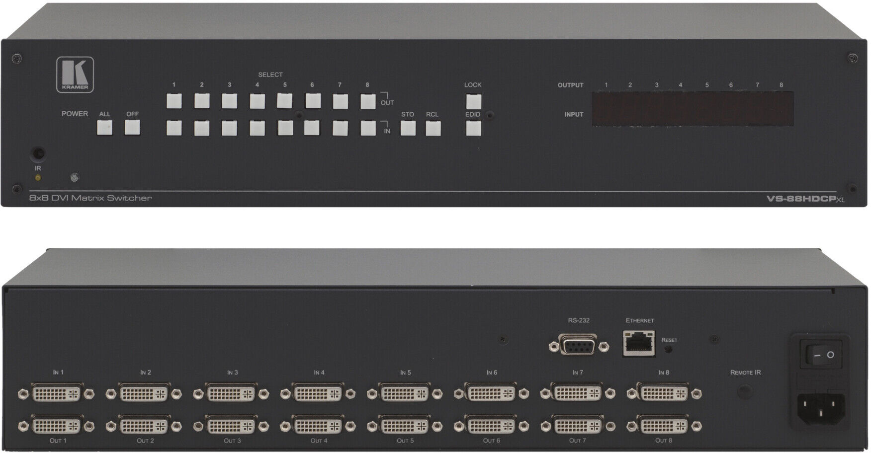 Kramer VS-88HDCPxl 8x8 Matrixschalter für DVI (HDCP)