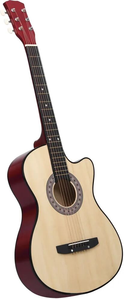 vidaXL Guitare acoustique pan coupé western avec 6 cordes 38" Tilleul