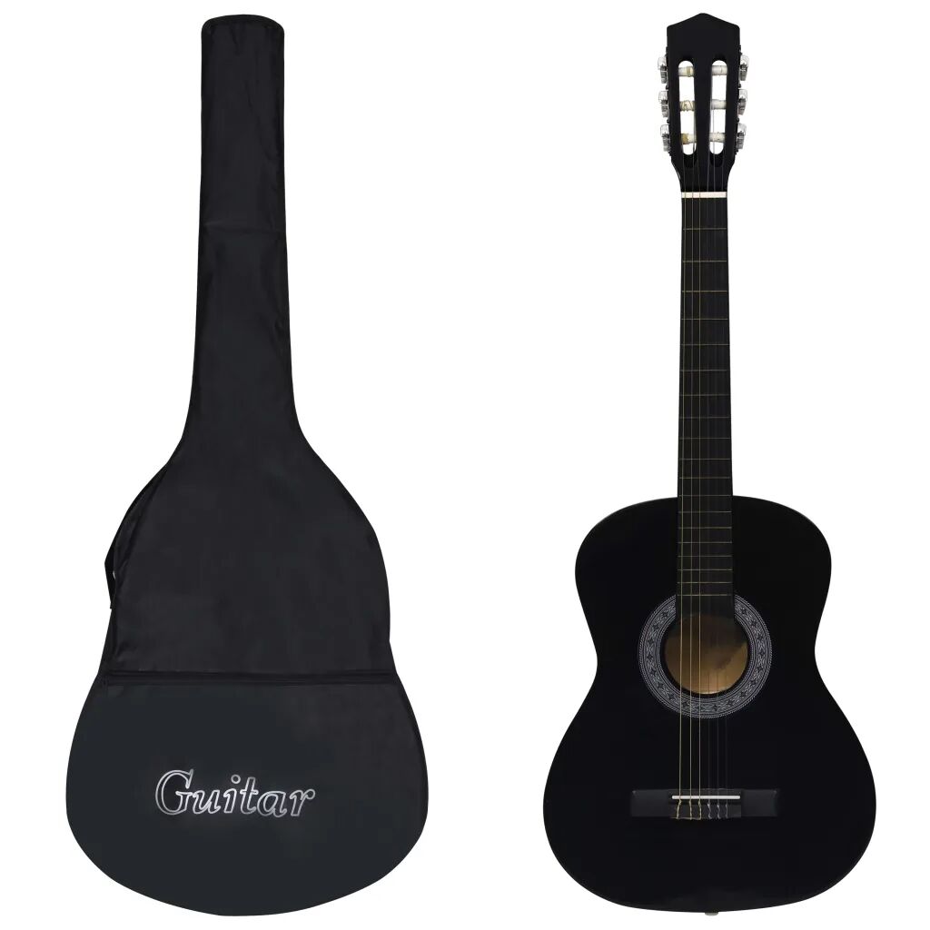 vidaXL Guitare classique avec sac pour débutants Noir 3/4 36"