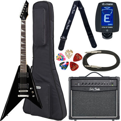 Harley Benton R-10 BK Rock Series Bundle 1 Black high gloss