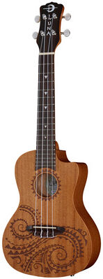 Luna Guitars Ukulele Concert Tattoo PU Natural matte