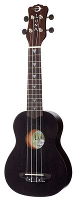Luna Guitars Vintage Mahogany Soprano BS Black Satin