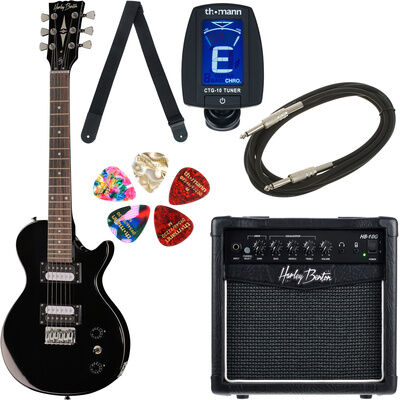 Harley Benton SC-200BK Mini Bundle Black high gloss