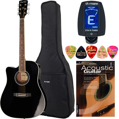 Harley Benton D-120CE-LH BK Bundle Black high