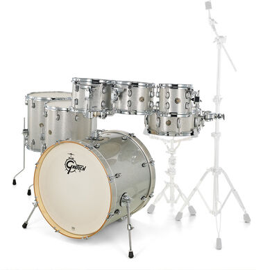 Gretsch Drums Catalina Maple 7-piece Silver Silver Sparkle