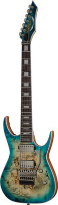 Dean Guitars Exile Select F 7 Str. BP STQB Satin turquoise burst