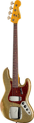 Fender 64 J-Bass Heavy Relic GLSP Aged Gold Sparkle