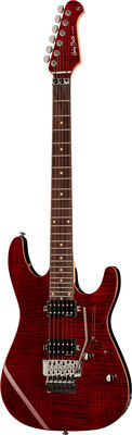 Harley Benton Fusion-III HH FR EB FCH Gloss Trans Flamed Cherry