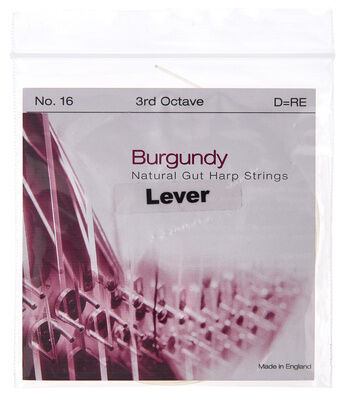 Bow Brand Burgundy 3rd D Gut Harp String