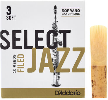 Daddario Woodwinds Select Jazz Filed Soprano 3S