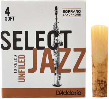 DAddario Woodwinds Select Jazz Unfiled Soprano 4S