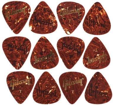 Gibson Tortoise Picks Thin 12pc