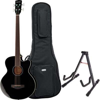 Harley Benton B-30BK-FL Acoustic Bass Bundle