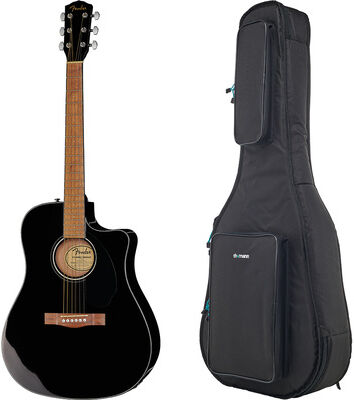 Fender CD-60SCE Blk WN Bundle