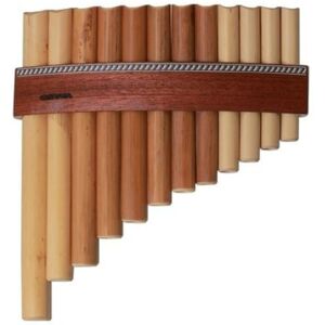 Gewa Premium Panflöte G-Dur 700.270 12 Rohre gebogen Panpipes Panflute