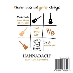 Hannabach 890 Kinder Classical Guitar Strings 7/8 - Konzertgitarrensaiten