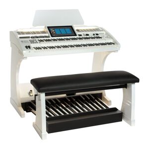 Wersi SONIC Orgel OAX700 Perlmutt Weiß inkl. 25-Tastenpedal und Sitzbank - Elektronische Orgel