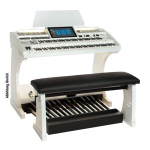 Wersi SONIC Orgel OAX700LS Perlmutt Weiß inkl. 25-Tastenpedal und Sitzbank - Elektronische Orgel