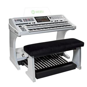 Wersi SONIC Orgel OAX800LS Perlmutt Weiß inkl. 25-Tastenpedal und Sitzbank - Elektronische Orgel
