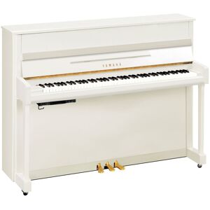 Yamaha B2 SC3 PWH, 113cm weiß pol., Messing-Beschläge - Hybrid Piano