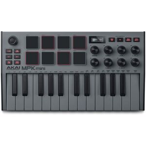 Akai Professional Master MIDI Keyboard mini 25 Tasten 8 Pads 8 Encoder MPK mini mk3 SE grey